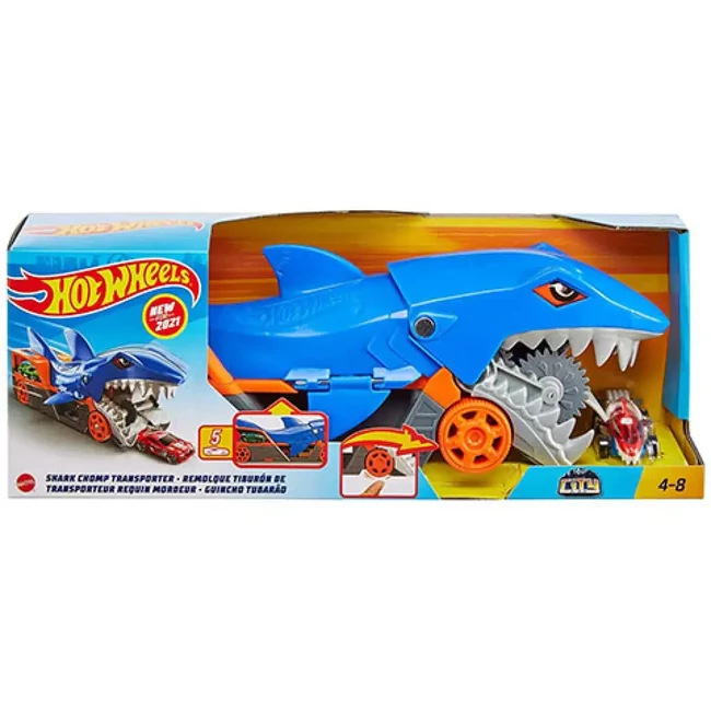 Hot Wheels: Autófaló cápa játékszett kisautóval – Mattel