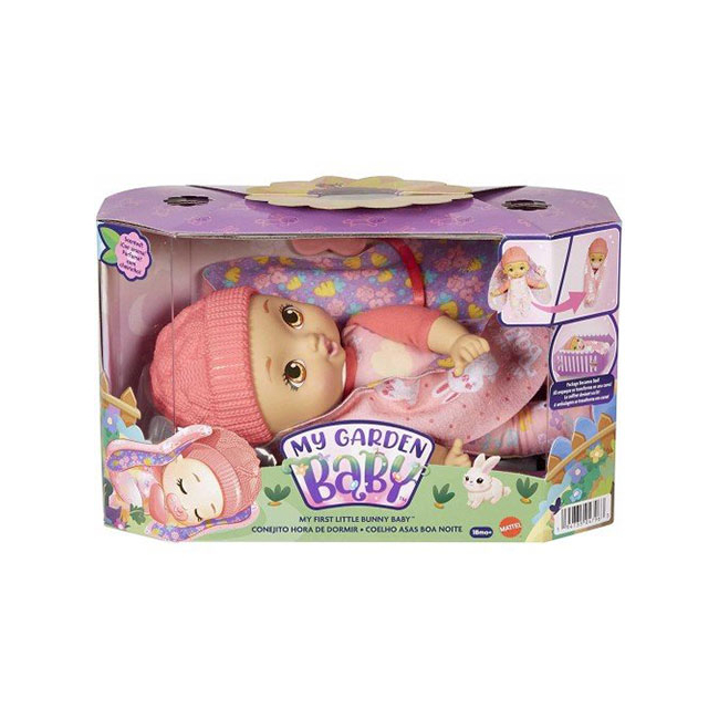 My Garden Baby: Édi-Bébi ölelnivaló pink nyuszi 23 cm – Mattel
