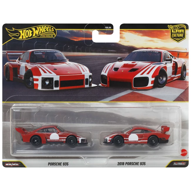 Hot Wheels: Deluxe Porsche 935 és 2018 Porsche 935 kisautó 2 db-os csomag 1/64 – Mattel