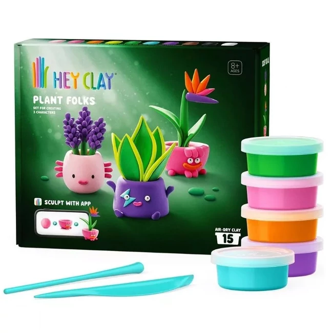 Hey Clay: Plant Folks növényfigurás gyurmaszett – 15 db-os szett