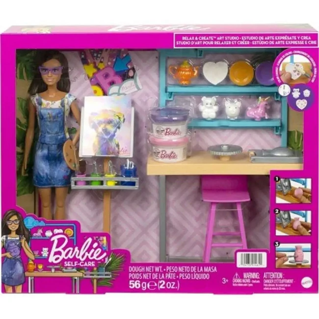 Barbie: Feltöltődés műterem játékszett babával – Mattel