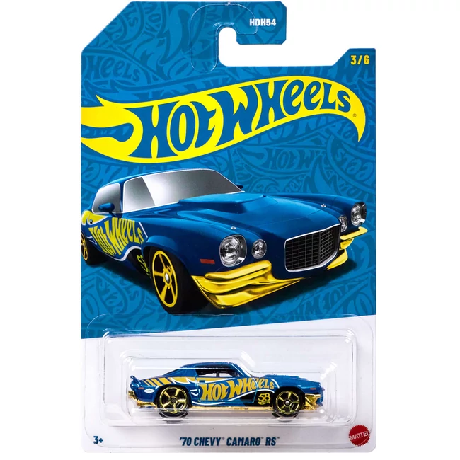Hot Wheels Pearl &amp; Chrome: '70 Chevy Camaro RS kisautó 1/64 - Mattel