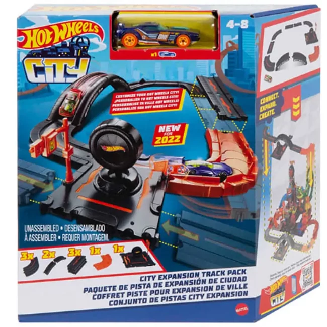 Hot Wheels City pályacsomag kisautóval – Mattel