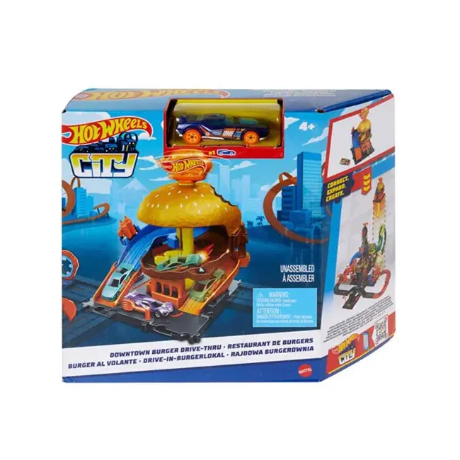 Hot Wheels City Belvárosi Autós Hamburgerező pálya szett – Mattel