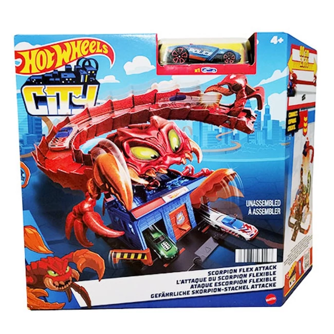 Hot Wheels: City Scorpion Flex Attack pályaszett – Mattel