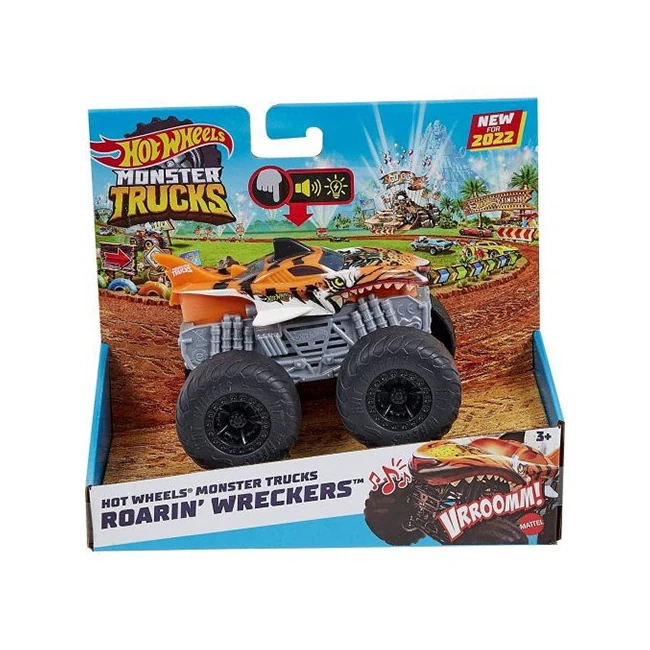 Hot Wheels Monster Trucks Tiger Shark járgány fényekkel és hangokkal 1/43 - Mattel