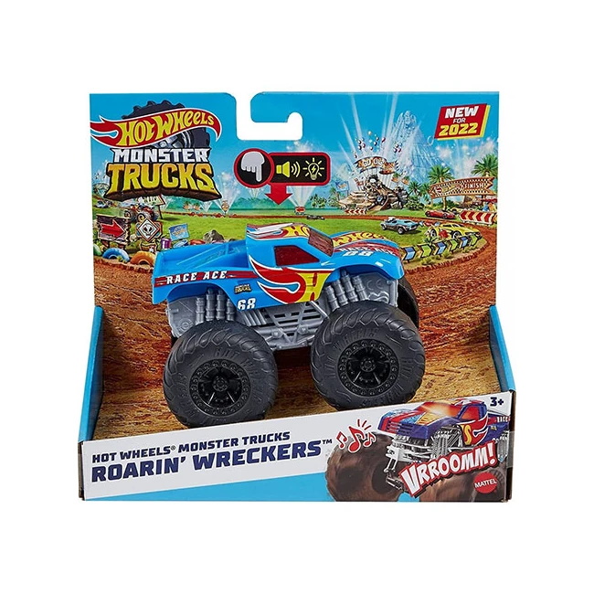 Hot Wheels Monster Trucks Race Ace járgány fényekkel és hangokkal 1/43 - Mattel