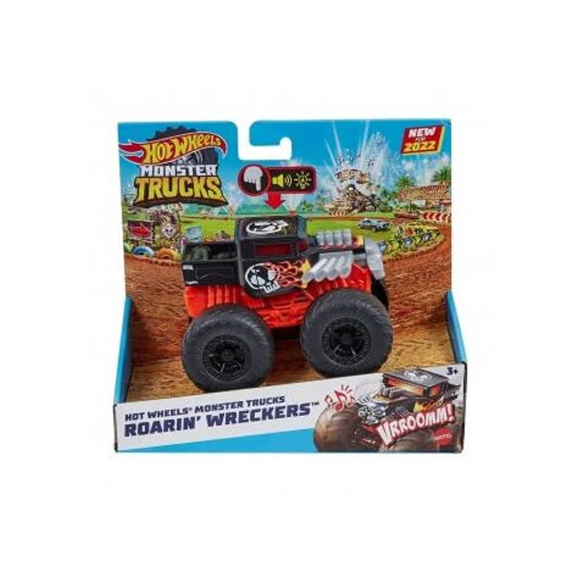 Hot Wheels: Monster Trucks Roarin' Wreckers kisautó fénnyel és hanggal 1/43