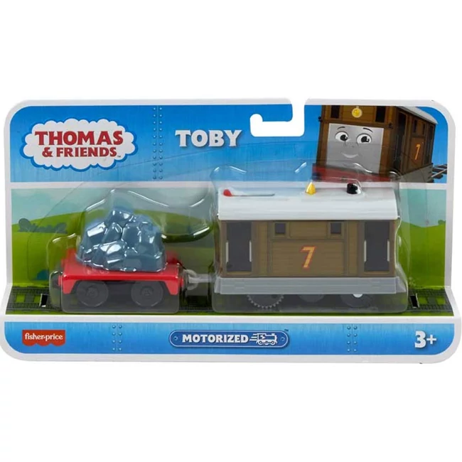 Thomas és Barátai: Toby motorizált mozdony rakománnyal – Mattel