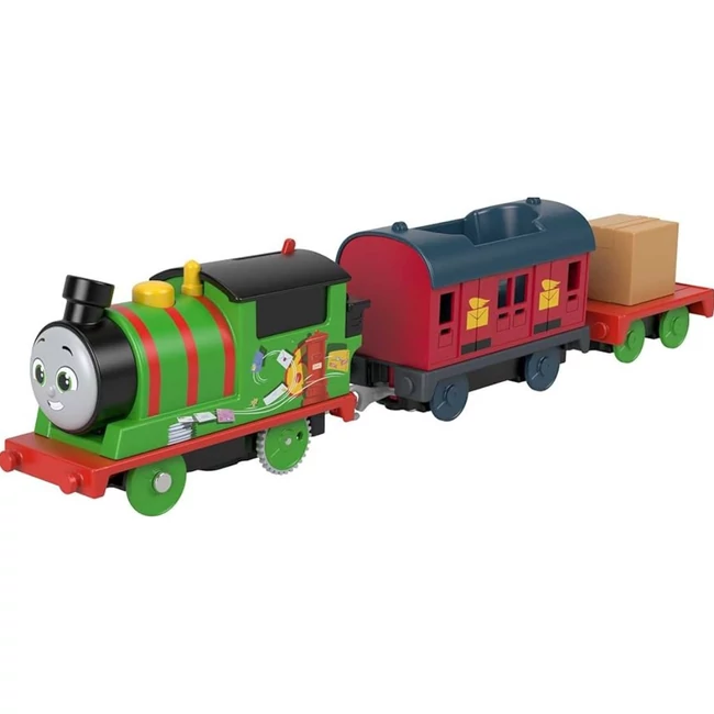 Thomas kedvenc pillanatok: Percy postakocsival motorizált vonatszett – Mattel