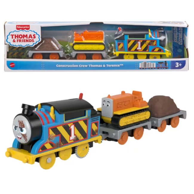 Thomas kedvenc pillanatok: Thomas a gőzmozdony és Terence a traktor motorizált vonatszett – Mattel