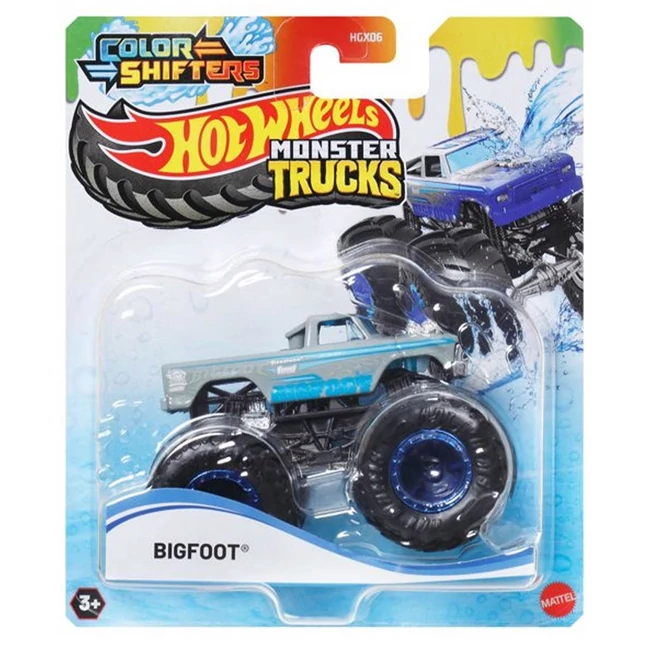 Hot Wheels Monster Trucks: Színváltós autó – Bigfoot – Mattel