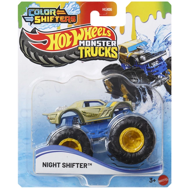 Hot Wheels Monster Trucks: Night Shifter színváltós autó 1/64 – Mattel
