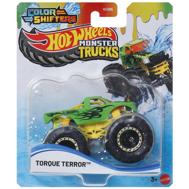 Hot Wheels Monster Truck: Torque Terror színváltós kisautó 1/64 – Mattel