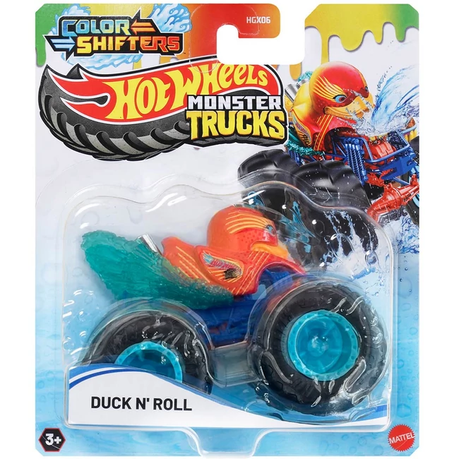 Hot Wheels Monster Trucks: Színváltós autó – Duck N' Roll – Mattel