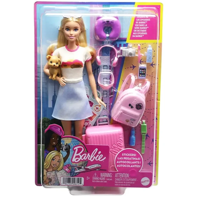 Barbie®: Dreamhouse Adventures utazó Barbie baba kiegészítőkkel – Mattel