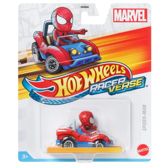 Hot Wheels Race Verse: Pókember kisautó 1/64 - Mattel