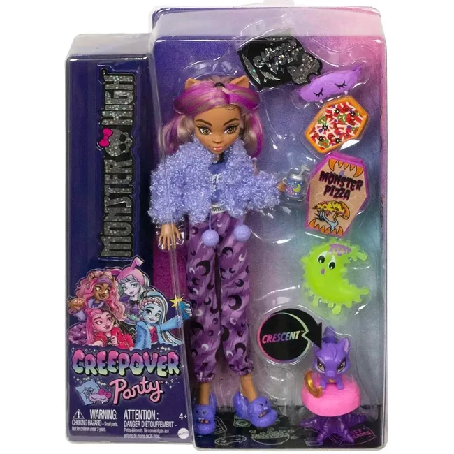 Monster High: Creepover Party Clawdeen Wolf baba kiegészítőkkel – Mattel