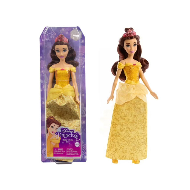 Disney Hercegnők: Csillogó Belle hercegnő baba – Mattel