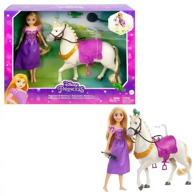 Disney Hercegnők Aranyhaj és Maximus figurák – Mattel