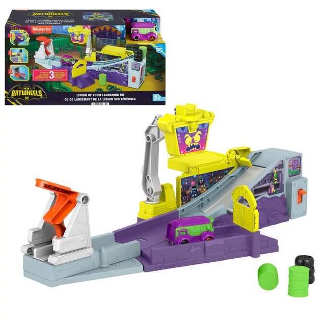 Fisher-Price: Batwheels Főhadiszállás játékszett kisautóval – Mattel