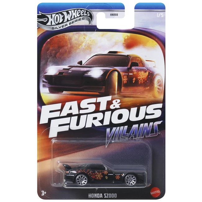 Hot Wheels: Halálos iramban Honda S2000 fekete kisautó 1/64 – Mattel