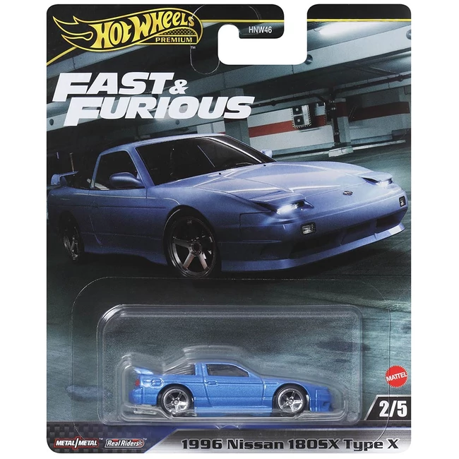 Hot Wheels: Halálos Iramban 1996 Nissan 180SX Type X Deluxe prémium kisautó 1/64 – Mattel