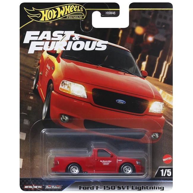 Hot Wheels: Halálos Iramban Ford F-150 SVT Lightning Deluxe prémium kisautó 1/64 – Mattel
