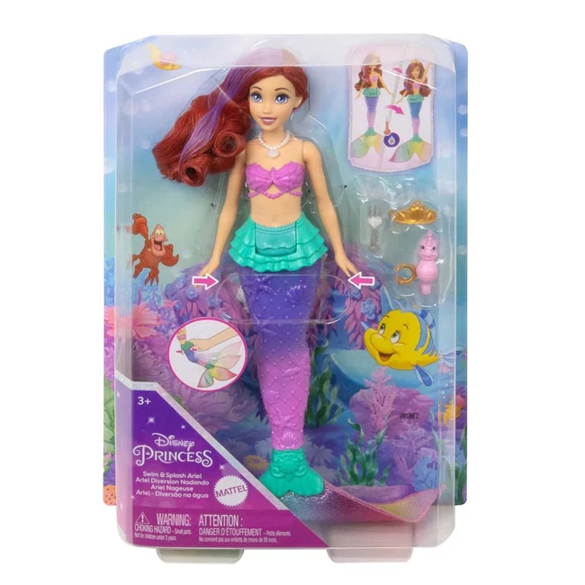 Disney Hercegnők Úszó Ariel baba – Mattel
