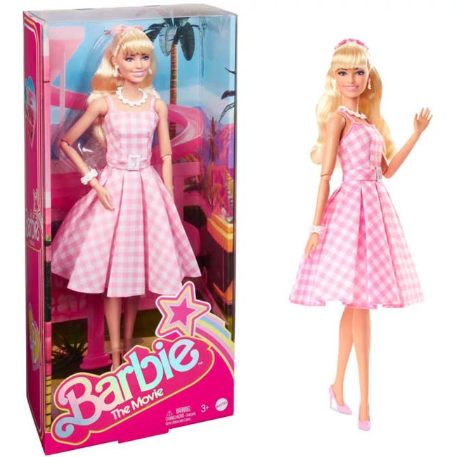 Barbie The Movie: Barbie baba rózsaszín kockás szoknyában – Mattel