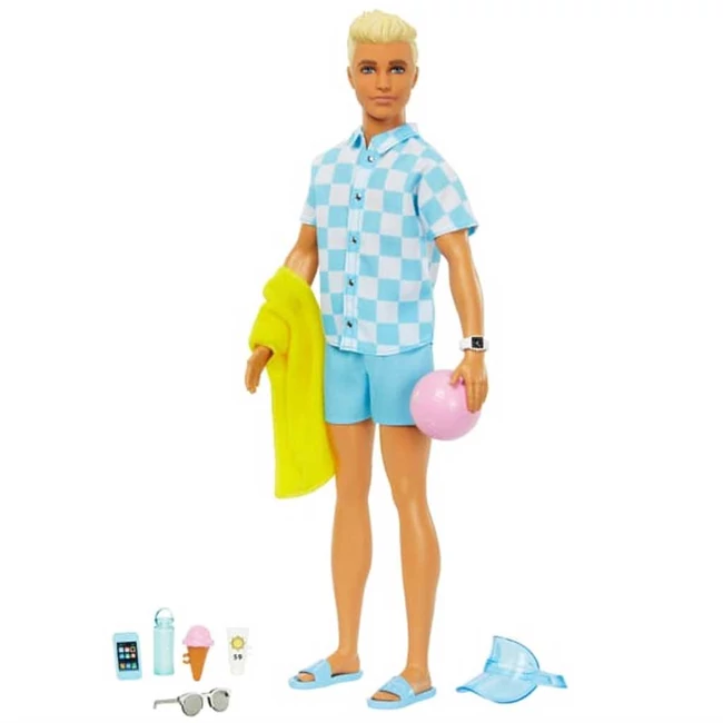 Barbie The Movie: Ken Beach baba strandfelszereléssel – Mattel