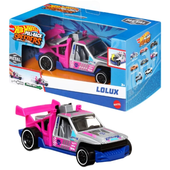Hot Wheels: Pull-Back Speeders Lolux hátrahúzható fém kisautó modell 1/43 – Mattel