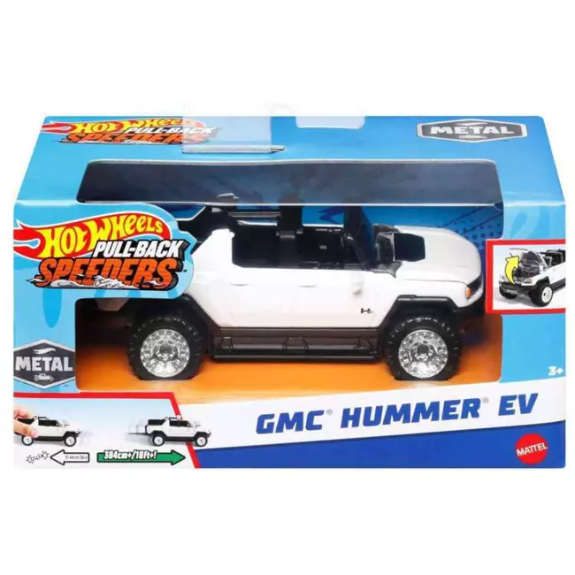 Hot Wheels: Pull-Back Speeders GMC Hummer EV hátrahúzható fém kisautó modell 1/43 – Mattel