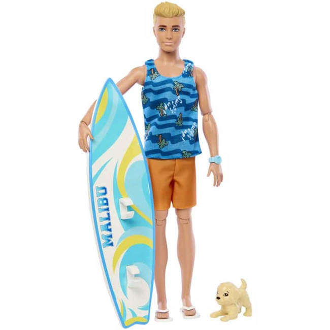 Barbie The Movie: Ken baba szörfdeszkával és felszereléssel – Mattel