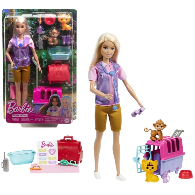 Barbie: Vadállatmentő karrierbaba kiegészítőkkel – Mattel