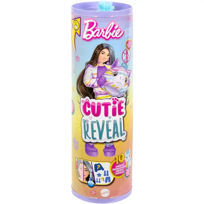 Barbie: Cutie Reveal Meglepetés baba – Zebra – Mattel