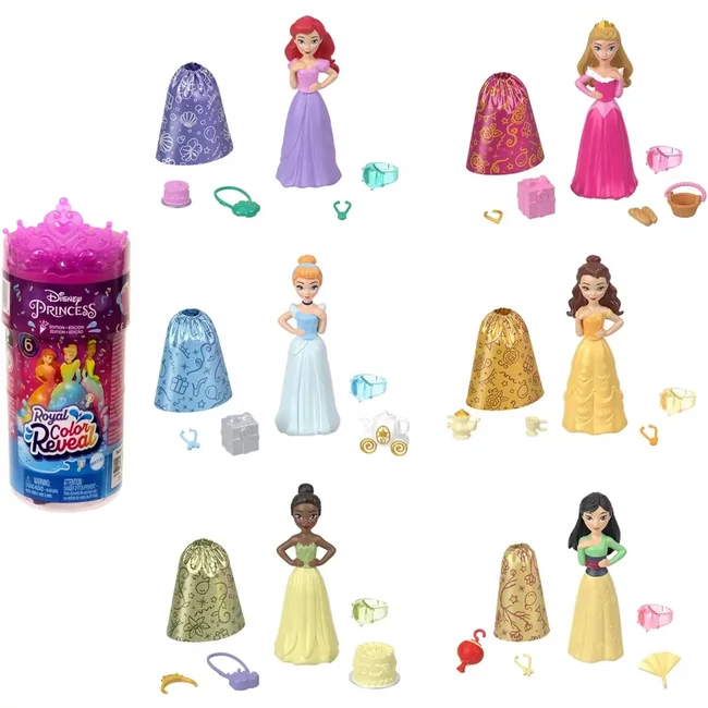 Disney Hercegnők: Color Reveal kerti parti mini meglepetés hercegnők – Mattel