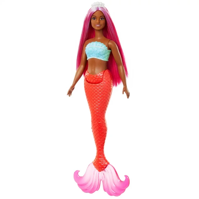 Barbie Dreamtopia: Sellő baba rózsaszín hajjal és korallszínű uszonnyal – Mattel