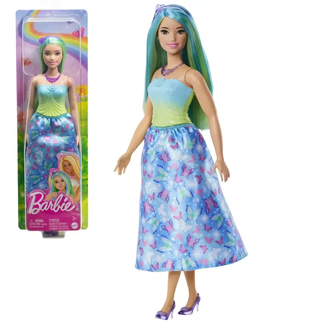 Barbie Dreamtopia: Hercegnő baba kék pillangós ruhában – Mattel