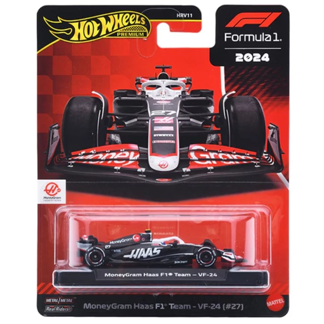 Hot Wheels Formula 1: MoneyGram Haas VF-24 (#27) kisautó 1/64 – Mattel