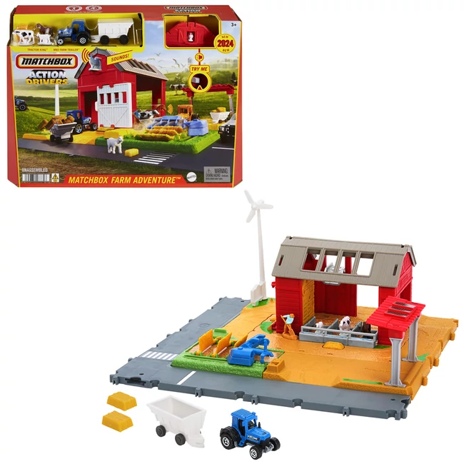 Matchbox: Farm Adventure™ nagy pálya és játékszett – Mattel