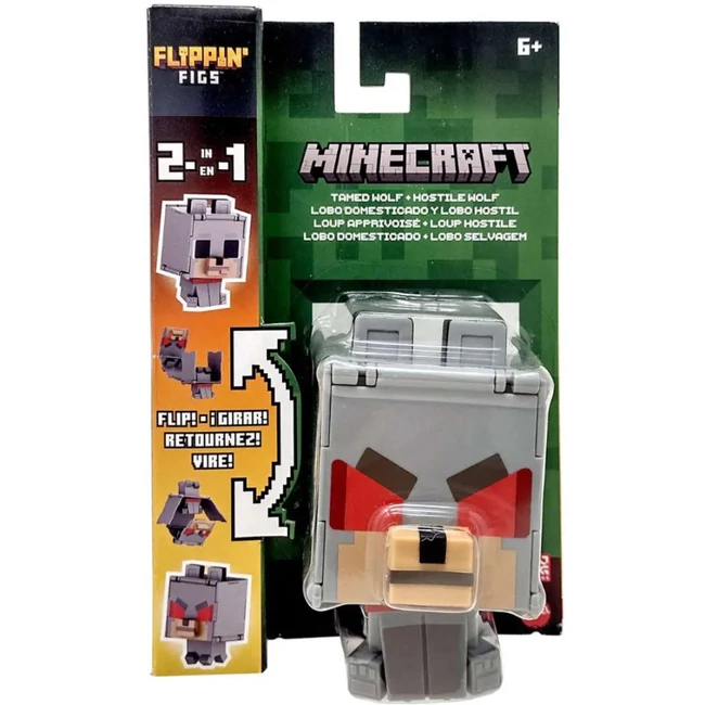 Minecraft Flippin Szelíd Farkas átalakítható figura – Mattel