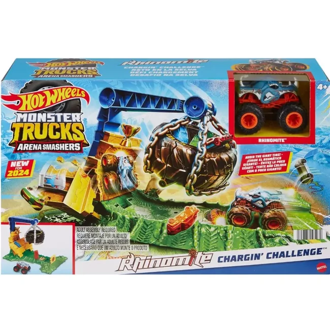 Hot Wheels Monster Trucks: Live Aréna Rhinomite zúzda pálya szett – Mattel