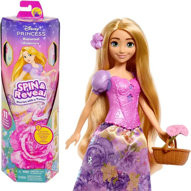 Disney Hercegnők: Varázslatos Meglepetés Aranyhaj baba – Mattel