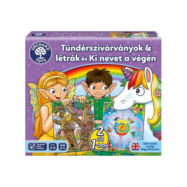 Tündérszivárványok & létrák és Ki nevet a végén 2az1-ben társasjáték szett