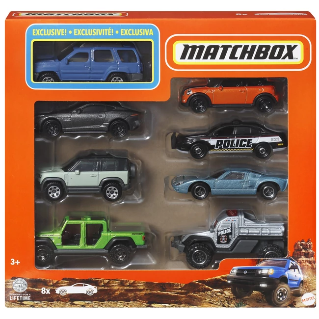 Matchbox: 8 db-s kisautó szett exkluzív Nissan terepjáróval – Mattel