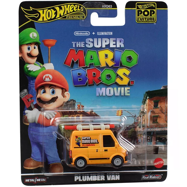 Hot Wheels Pop kultúra széria – Super Mario Bros. Movie – Plumber Van kisautó 1/64 – Mattel