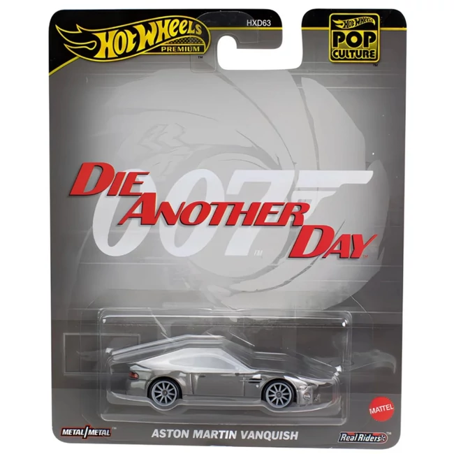Hot Wheels Pop Culture: James Bond Aston Martin Vanquish kisautó 1/64 – Mattel