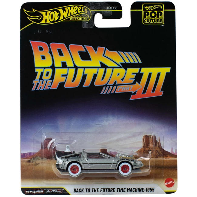 Hot Wheels: Pop kultúra széria – Back to the Future Time Machine 1955 kisautó 1/64 – Mattel