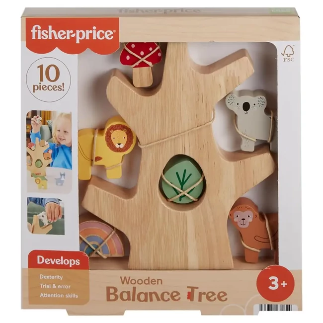 Fisher Price: Wood fa egyensúlyozó erdőcske – Mattel